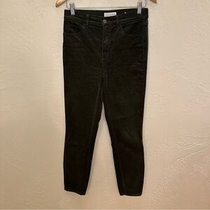 LOFT Women's Corduroy Skinny Pants 2/26 Dark Olive Green Stretch